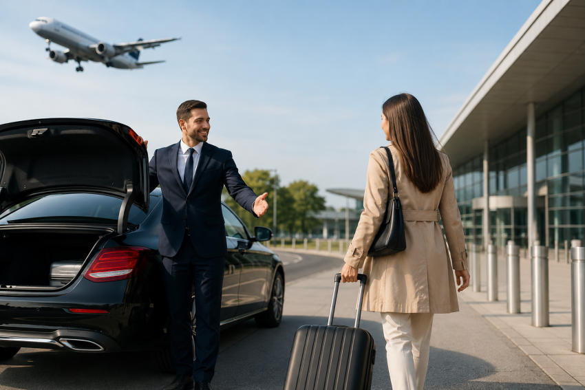Airport arrival with luxury service